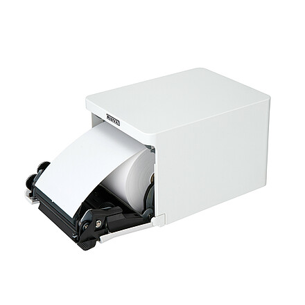 Citizen drukarka POS CT-S751 biała otwarta z wydrukowanym paragonem