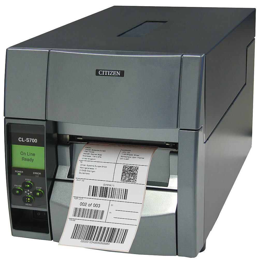 Citizen Etikettendrucker CL-S700  mit Etikett