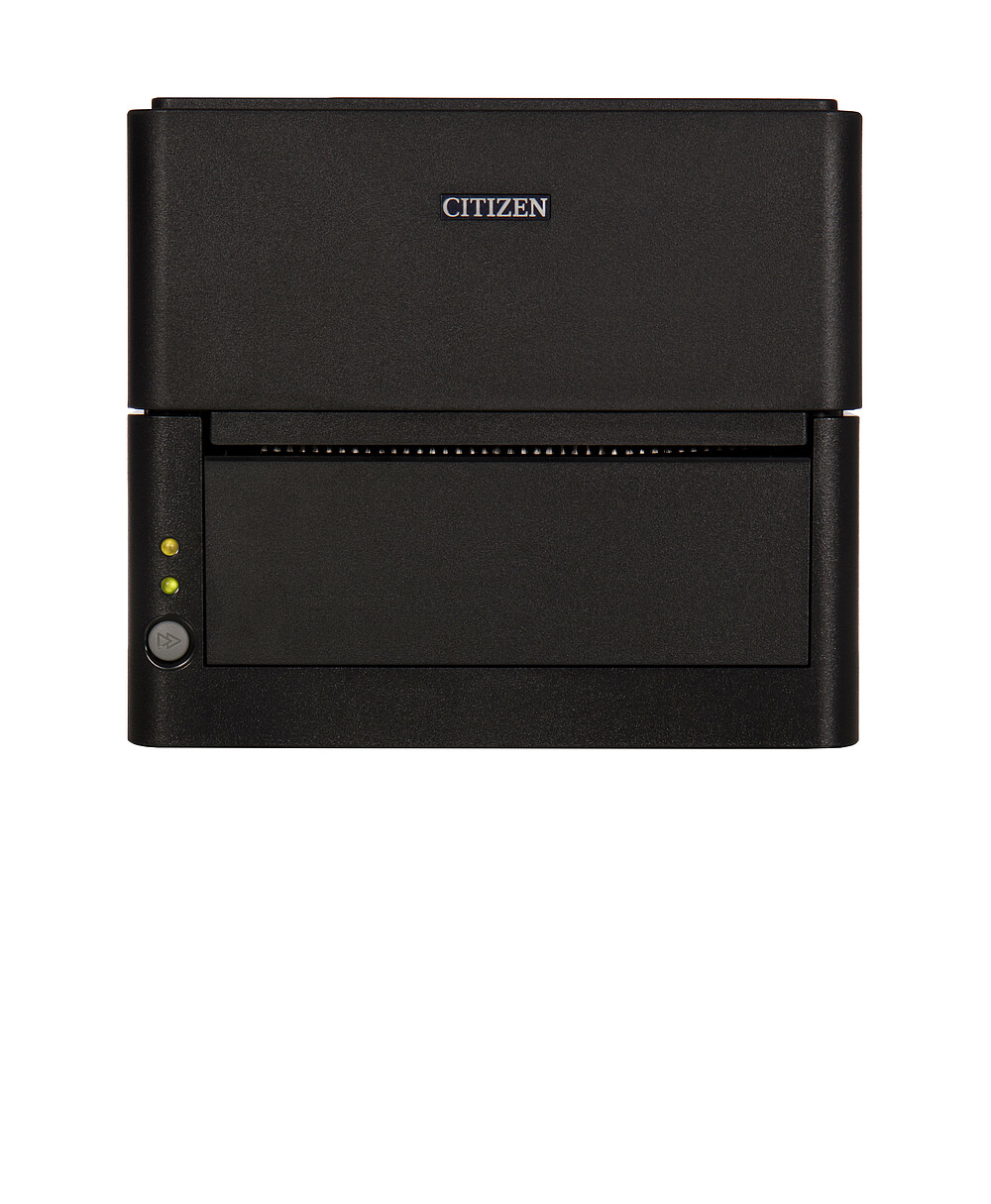 Citizen Etikettendrucker CL-E300 schwarz Frontansicht