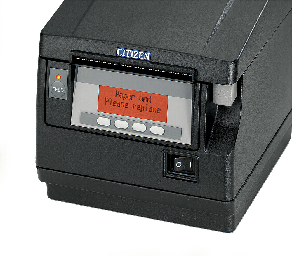 Citizen POS Drucker CT-S851 schwarz LCD Display mit Fehlermeldung